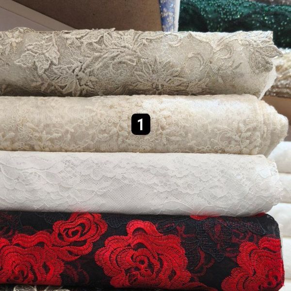 پارچه های تور طرحدار