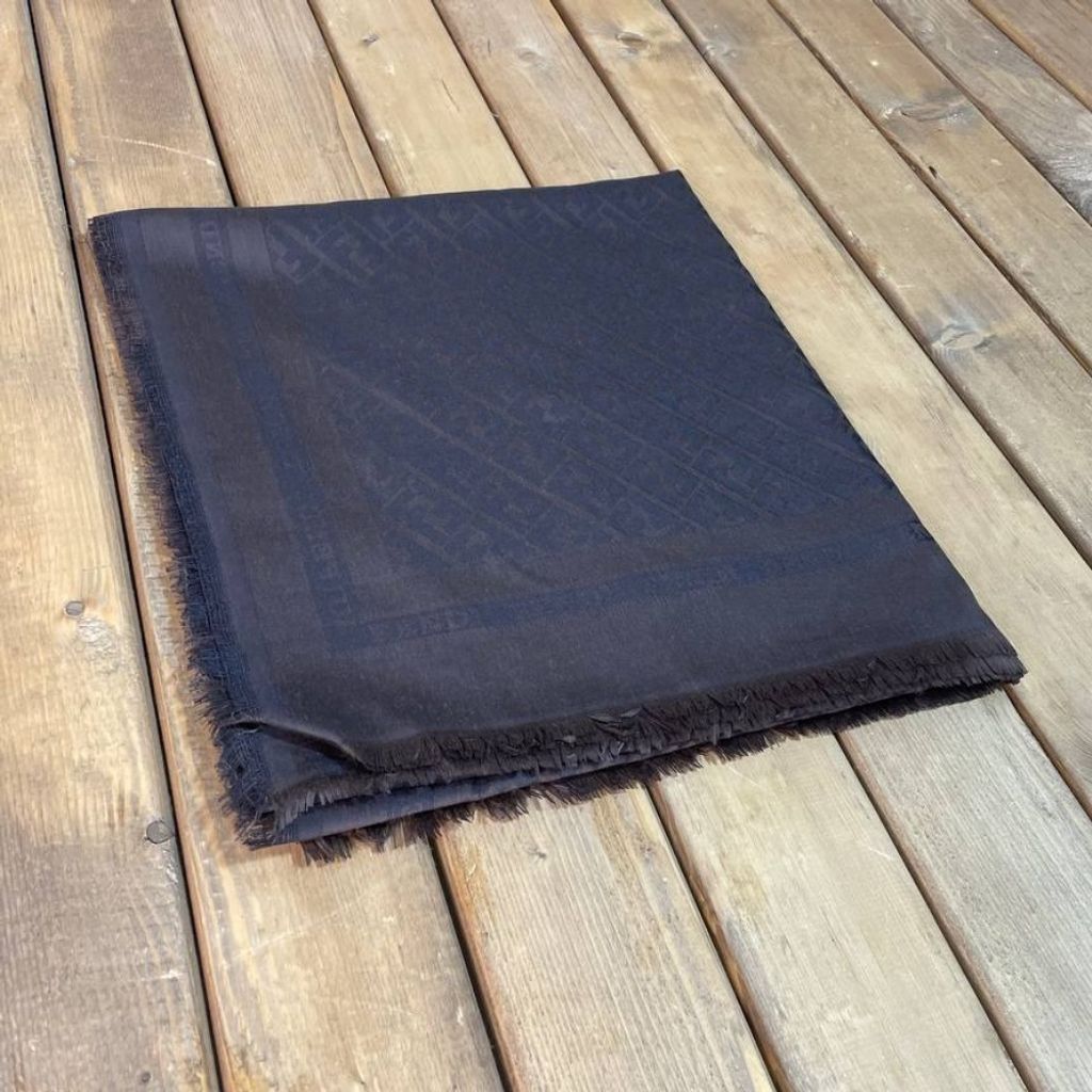 خرید انلاین روسری ژاکارد نخی مجلسی قهوه ای سوخته قواره 140 سانتی