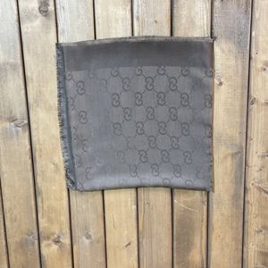 قیمت ارزان روسری مجلسی ژاکارد نسکافه ای تیره سایز بزرگ