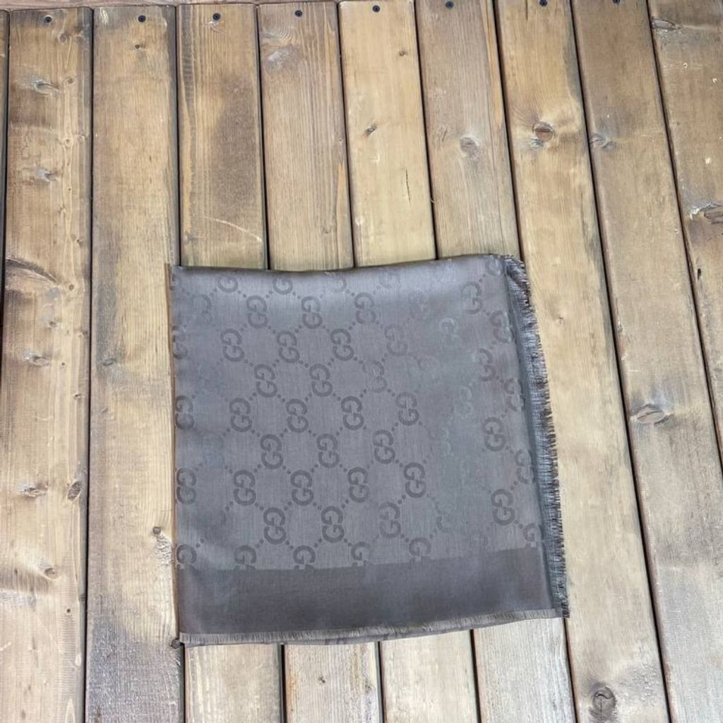 قیمت ارزان روسری مجلسی ژاکارد نسکافه ای تیره سایز بزرگ