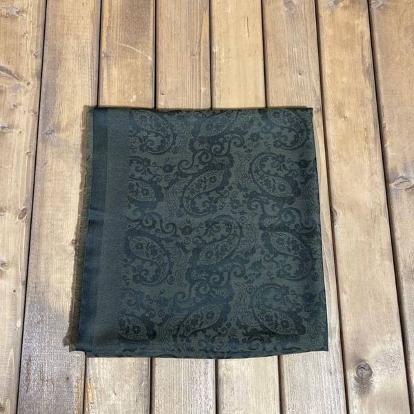 روسری مجلسی ژاکارد اعلا رنگ لجنی قواره بزرگ