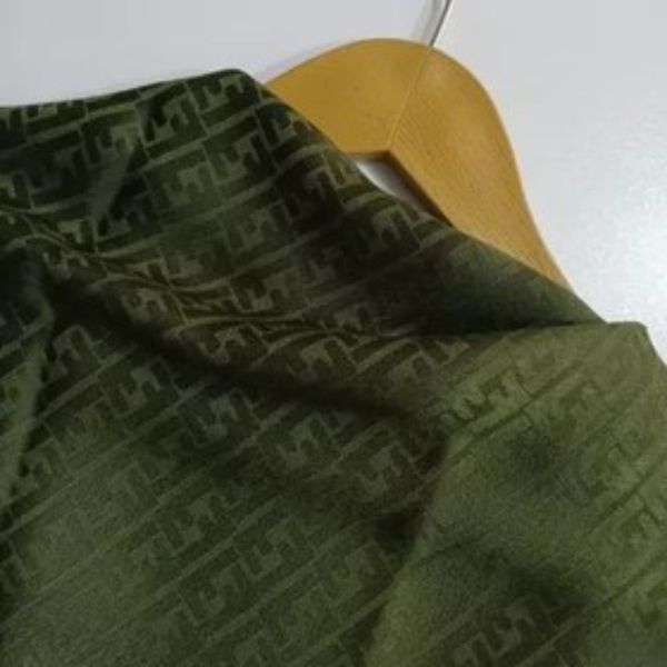 روسری مجلسی ژاکارد اعلا رنگ لجنی قواره بزرگ