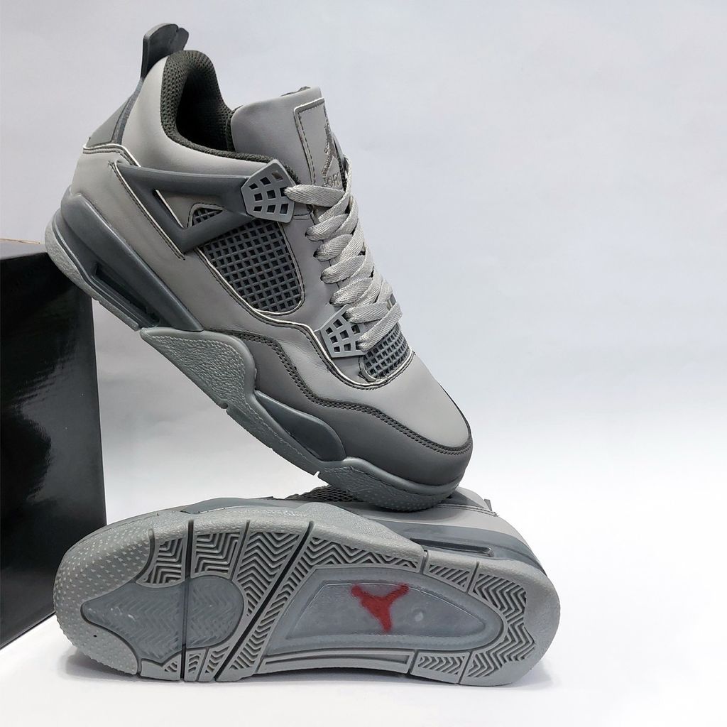 قیمت ارزان کتونی پرطرفدار نایک جردن 4 طوسی Nike Jordan 4