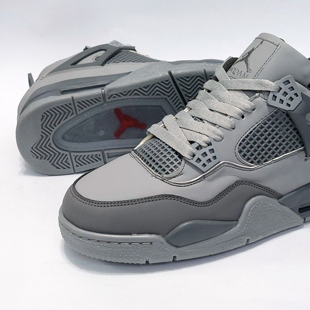خرید اینترنتی کتونی پرطرفدار نایک جردن 4 طوسی Nike Jordan 4