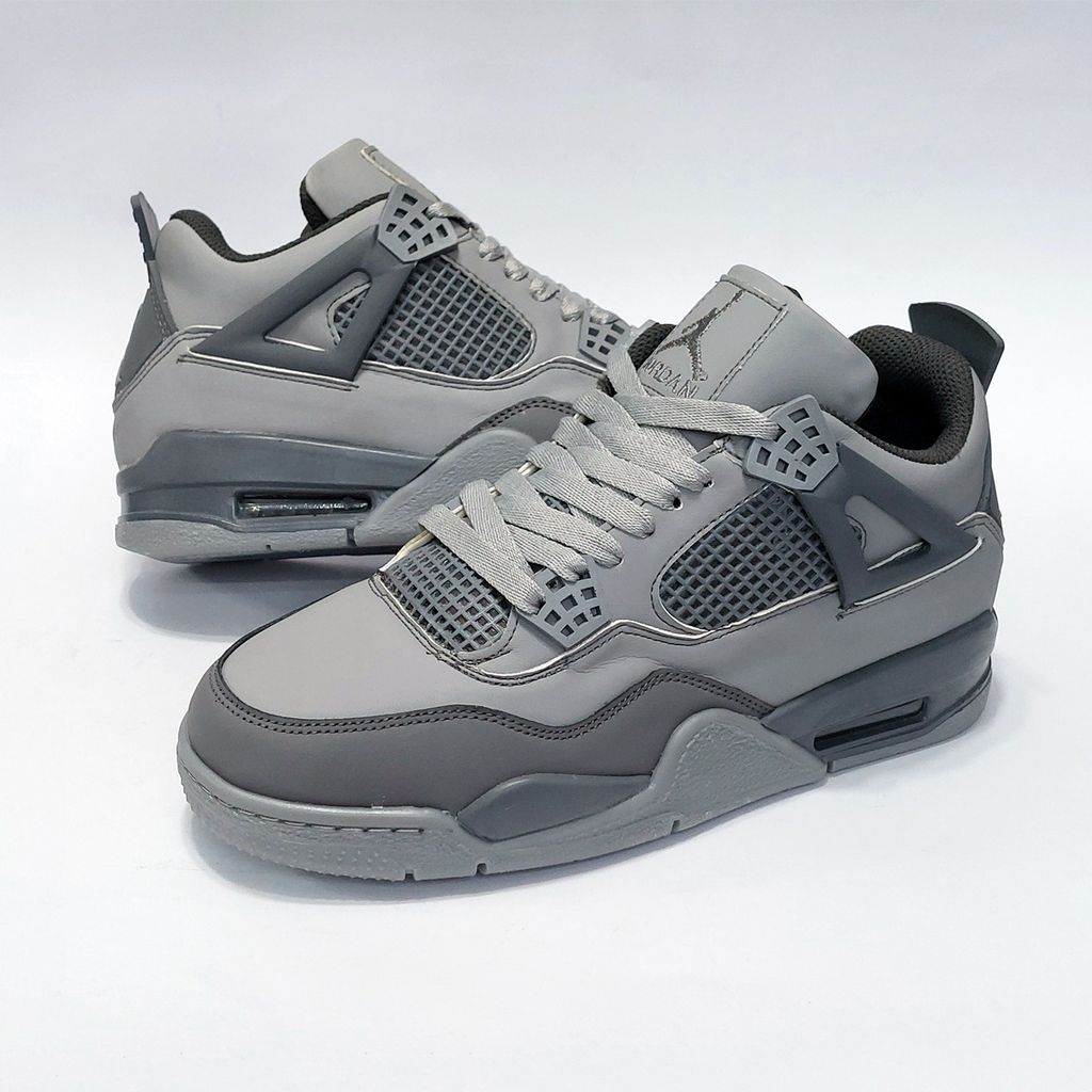 خرید اینترنتی کتونی پرطرفدار نایک جردن 4 طوسی Nike Jordan 4