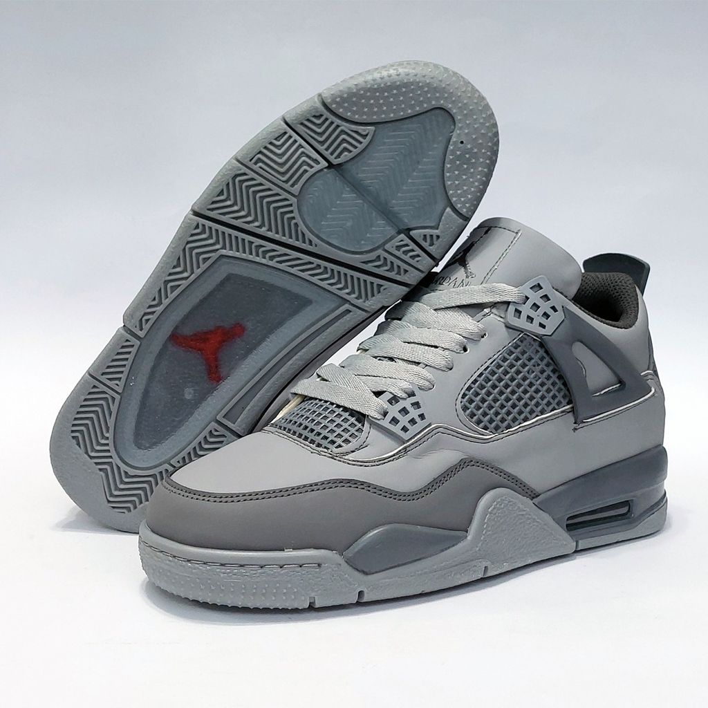 فروش اینترنتی کتونی پرطرفدار نایک جردن 4 طوسی Nike Jordan 4