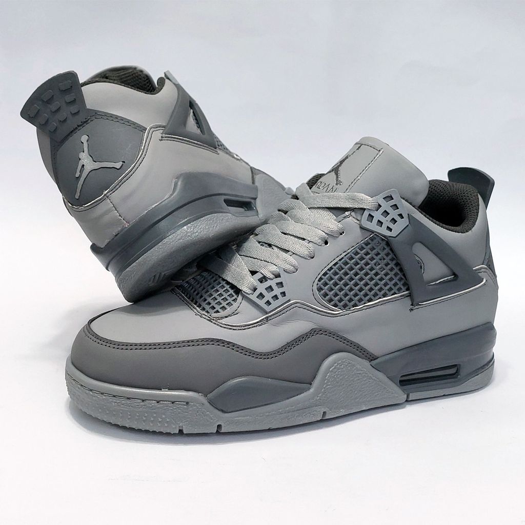 خرید اینترنتی کتونی پرطرفدار نایک جردن 4 طوسی Nike Jordan 4