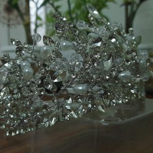 خرید اینترنتی تاج عروس مدل نگین ها با مارکیز اصل