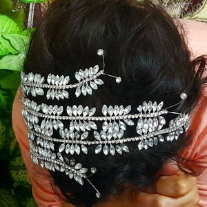 خرید اینترنتی تاج عروس مدل پروانه ها با مارکیز غیر اصل