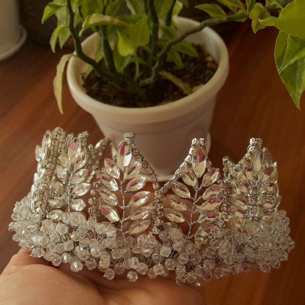 تاج عروس مدل برگها با مارکیز اصل