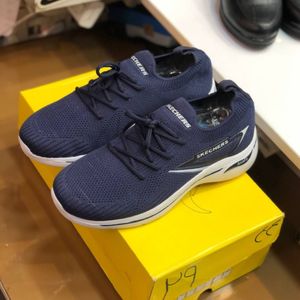 خرید انلاین کفش اسکیچرز جورابی مردانه مدل رامر رنگ سورمه تی