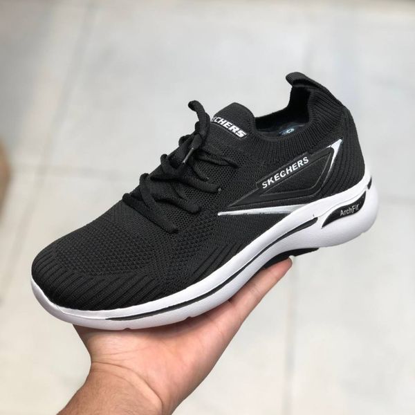 کفش اسکیچرز جورابی مردانه مدل رامر مشکی