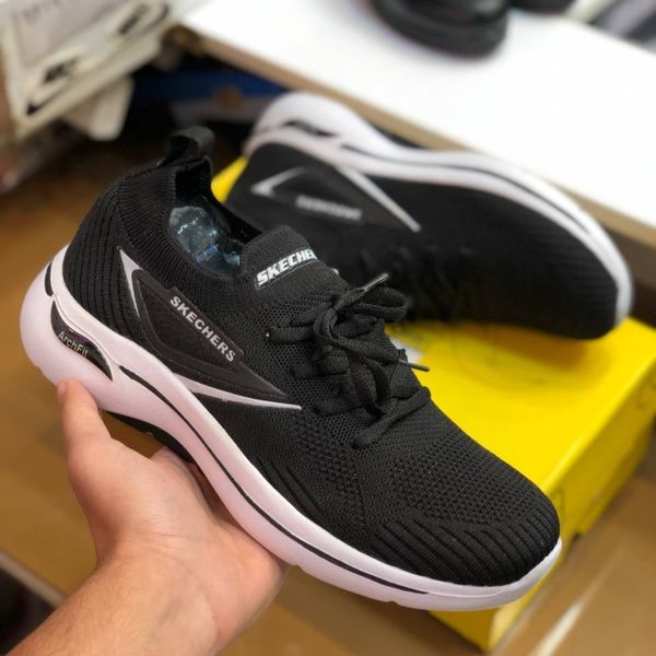 کفش اسکیچرز جورابی مردانه مدل رامر مشکی