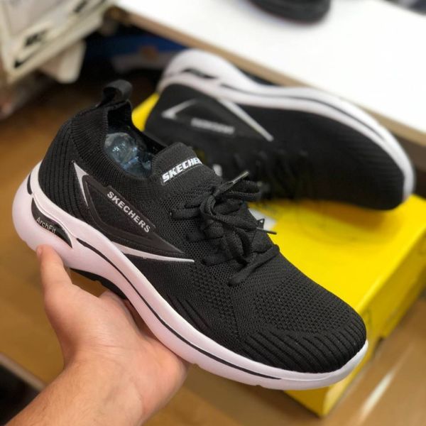 کفش اسکیچرز جورابی مردانه مدل رامر مشکی