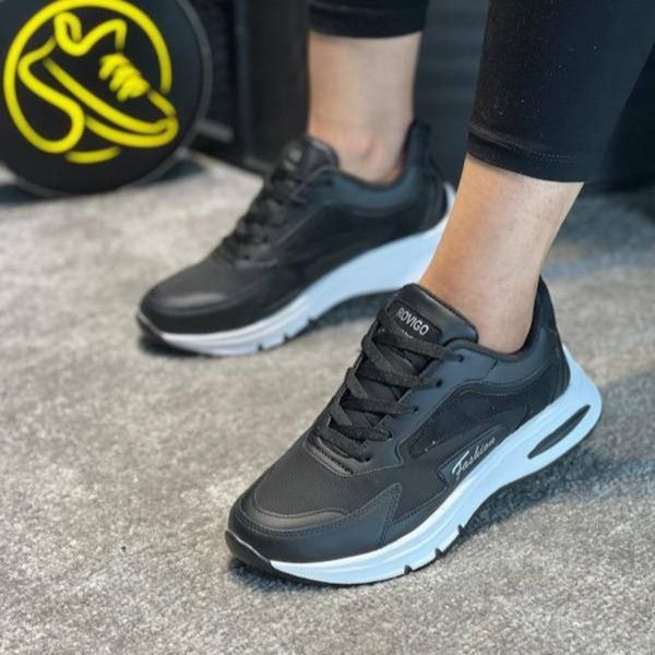 کفش چرم زنانه اسپرت مدل رامینگو مشکی