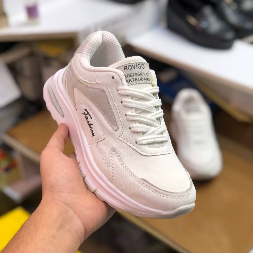 خرید آنلاین کفش چرم زنانه اسپرت مدل رامینگو سفید