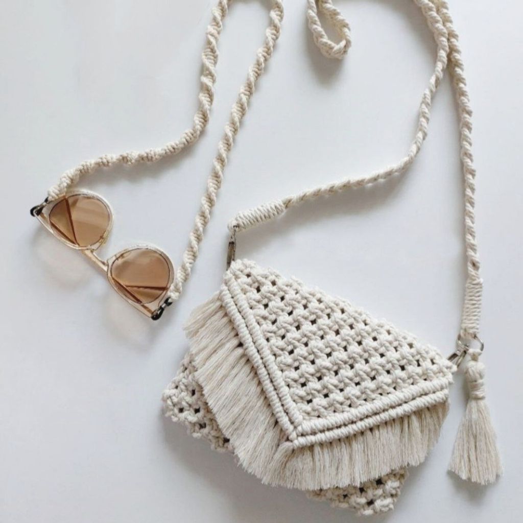 قیمت ست کیف بند دار با بند عینک پیچی مکرومه ست