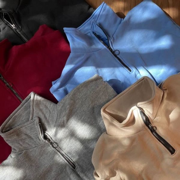 دورس (پلار ) نیم زیپ یقه افه دار