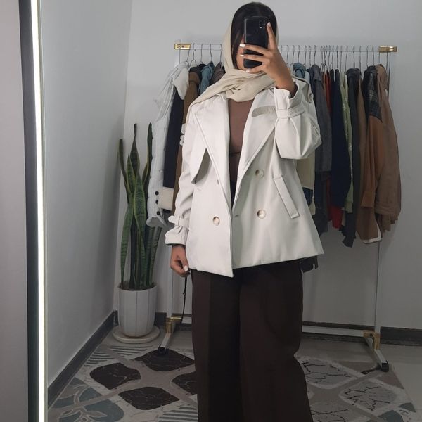 ترنج کت کوتاه پارچه سانتانا مدل دیانا دلسا