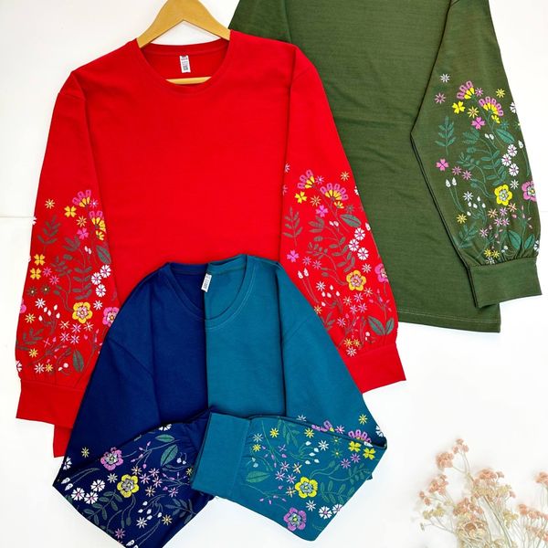 بلوز زنانه آستین پفکی گلدار