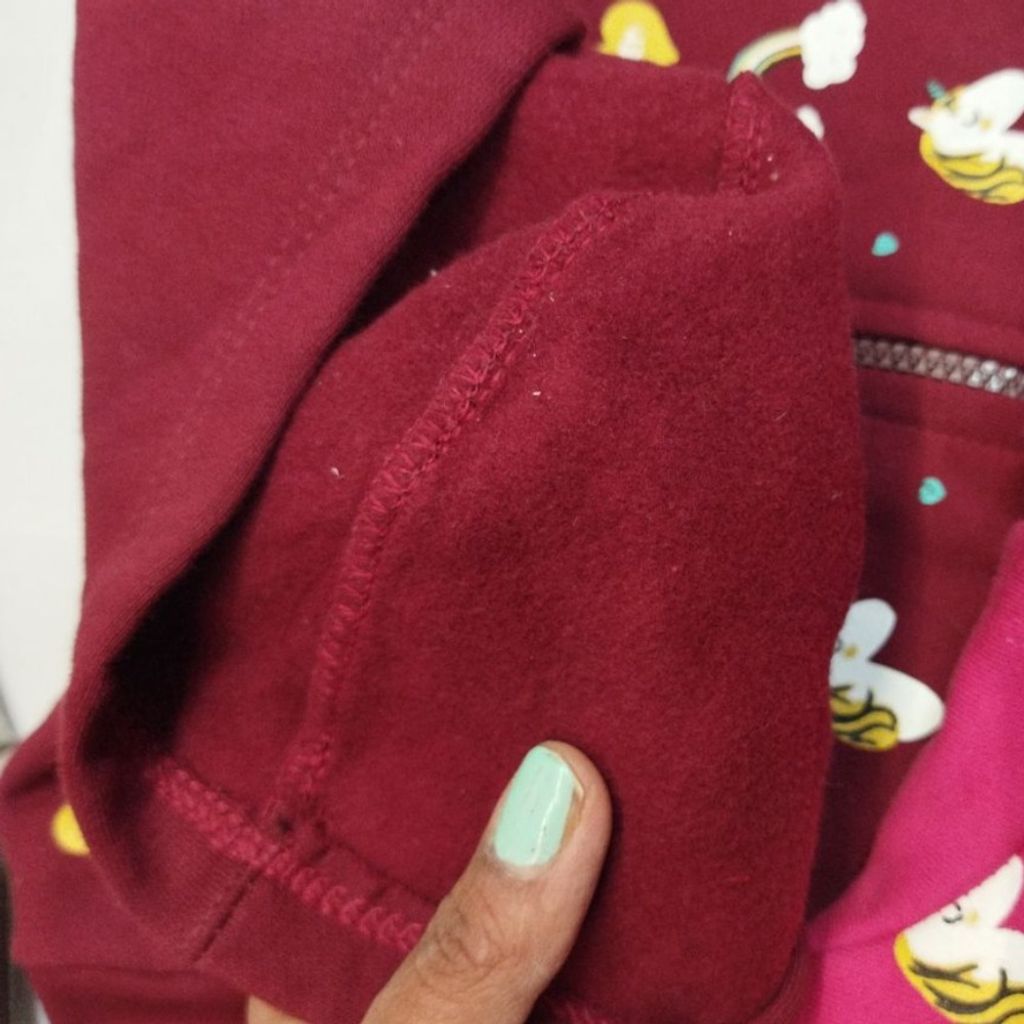 قیمت ارزان سویشرت یا هودی کلاهدار رنگین کمانی دخترانه sr65t