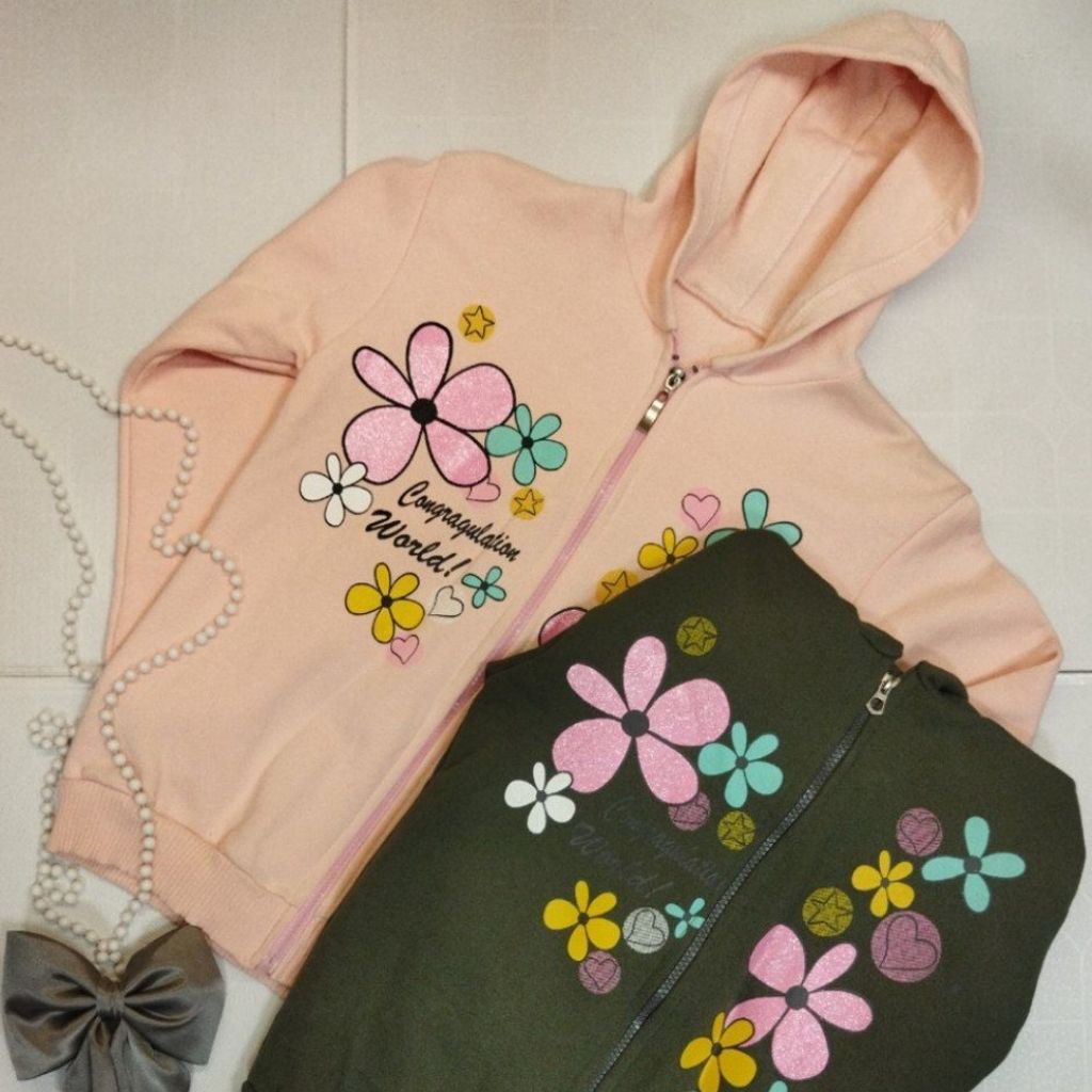 قیمت ارزان سویشرت یا هودی جلو زیپ دخترانه jl7ty