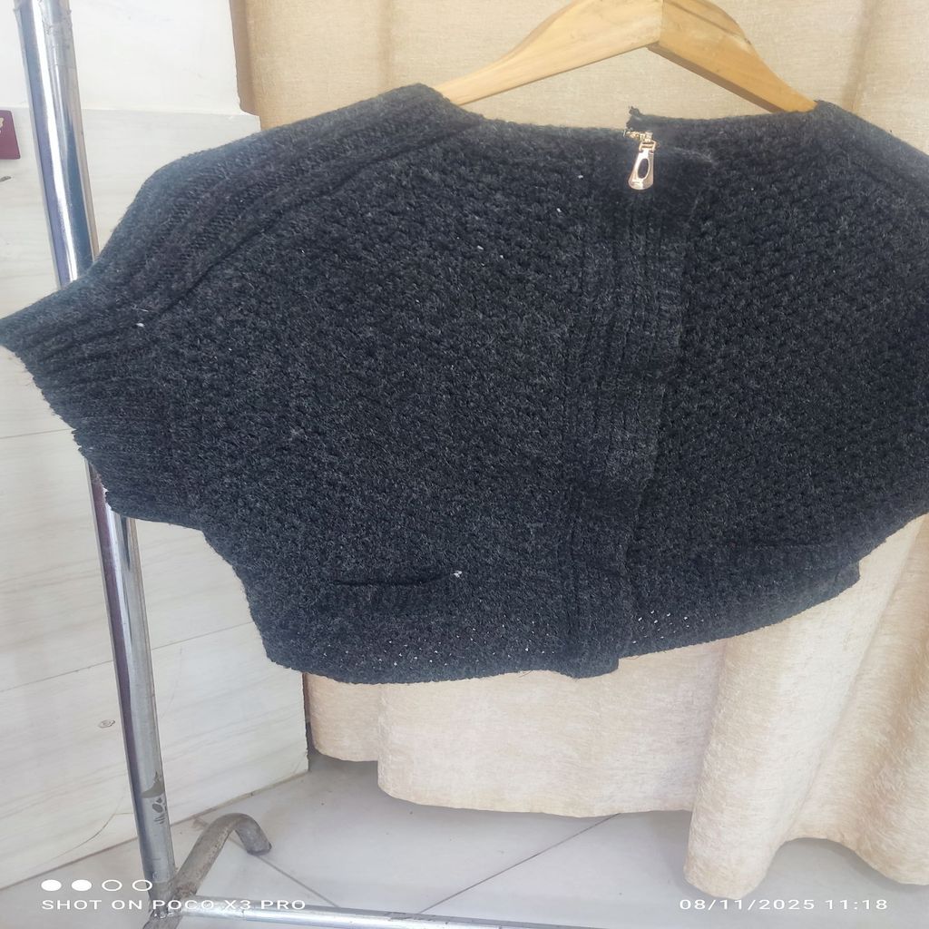 خرید اینترنتی قیمت جلیقه زنانه بافت جلو زیپ دار