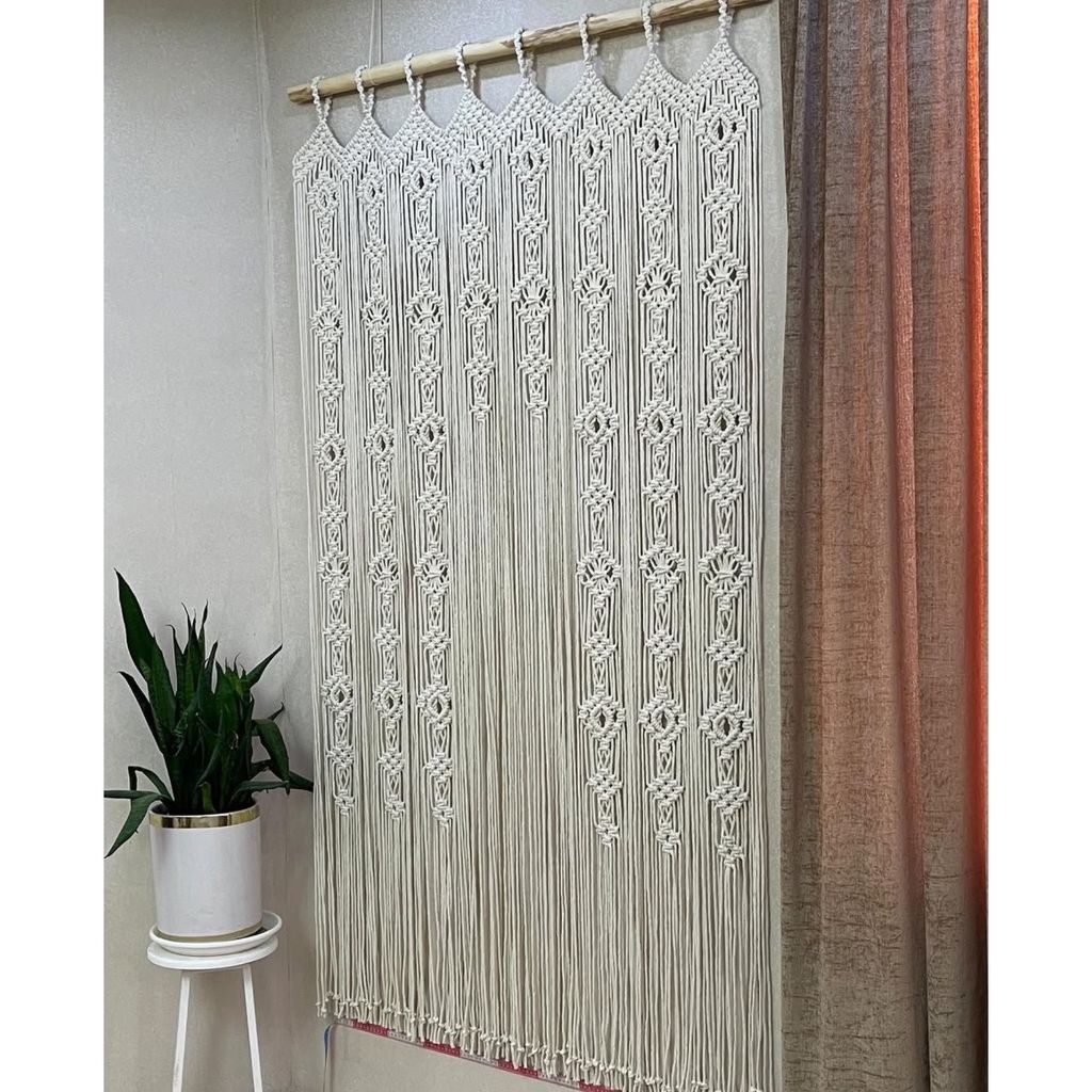 مشخصات پرده مکرومه بافی مدرن یلدایی