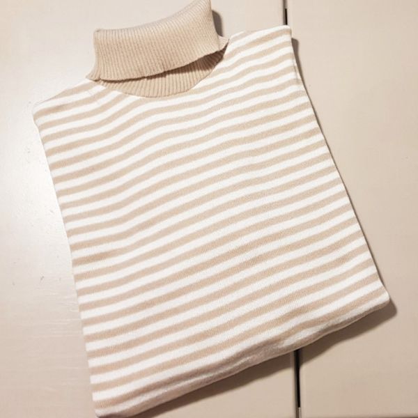 بلوز بافت راه راه یقه اسکی زنانه کد 60