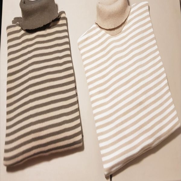 بلوز بافت راه راه یقه اسکی زنانه کد 60