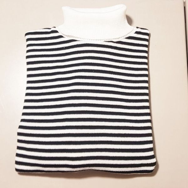 بلوز بافت راه راه یقه اسکی زنانه کد 60