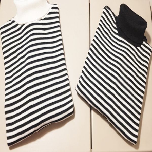 بلوز بافت راه راه یقه اسکی زنانه کد 60