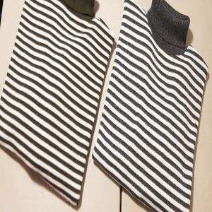 خرید اینترنتی بلوز بافت راه راه یقه اسکی زنانه کد 60