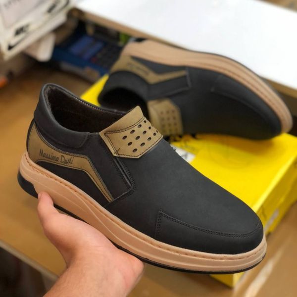 کفش اسپرت چرم مردانه مدل دارکوب مشکی