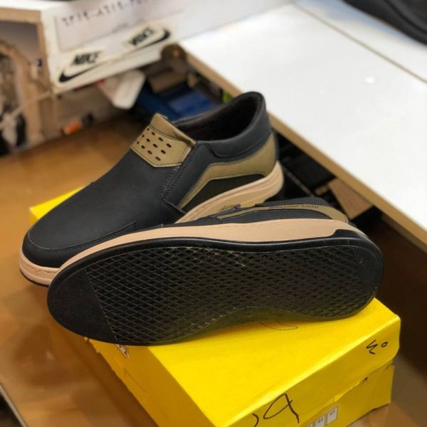 کفش اسپرت چرم مردانه مدل دارکوب مشکی