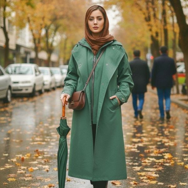 بارونی دو مدله آدرینا رنگ سبز