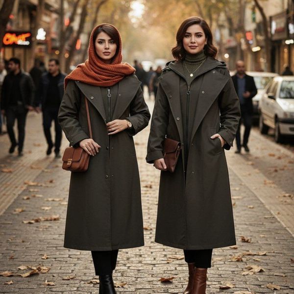 بارونی آستردار دو مدل آدرینا یشمی