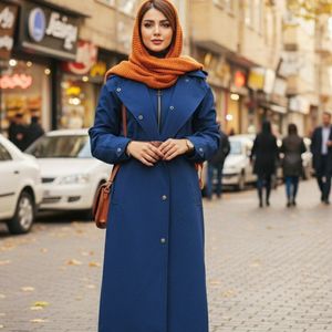 بارونی آستردار دو مدله آبی