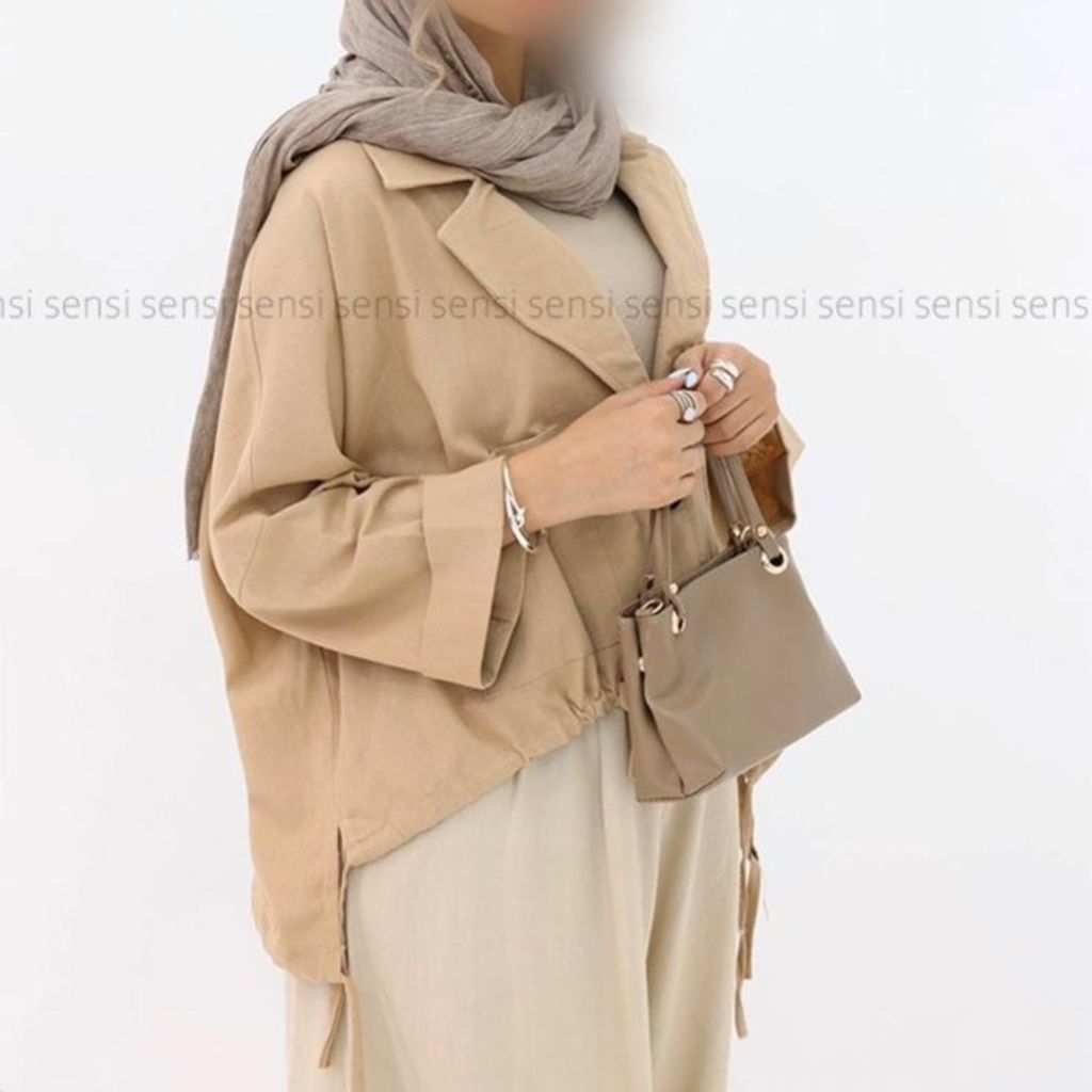 خرید آنلاین کت لنین پشت بلند زنانه کد 40