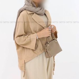 خرید آنلاین کت لنین پشت بلند زنانه کد 40