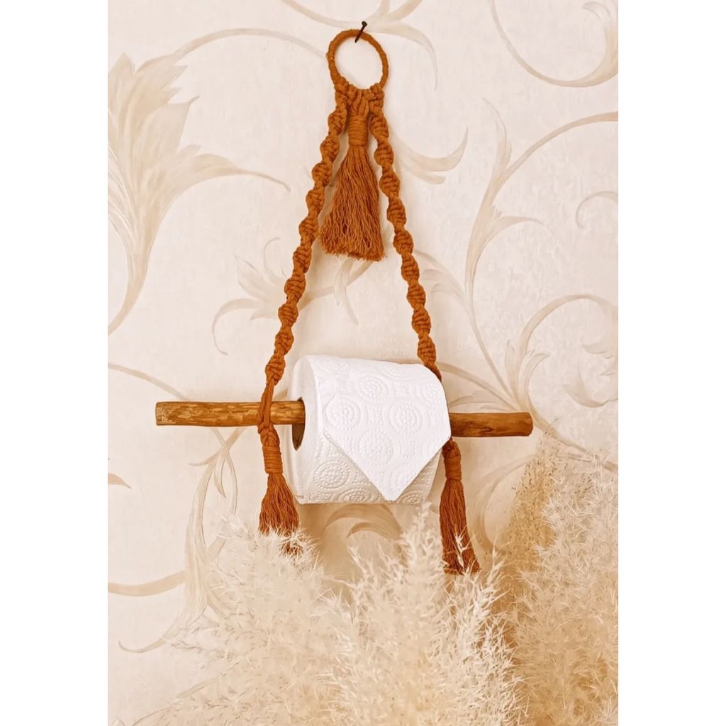 خرید اینترنتی هولدر حوله و دستمال مکرومه بافی طرح قناری