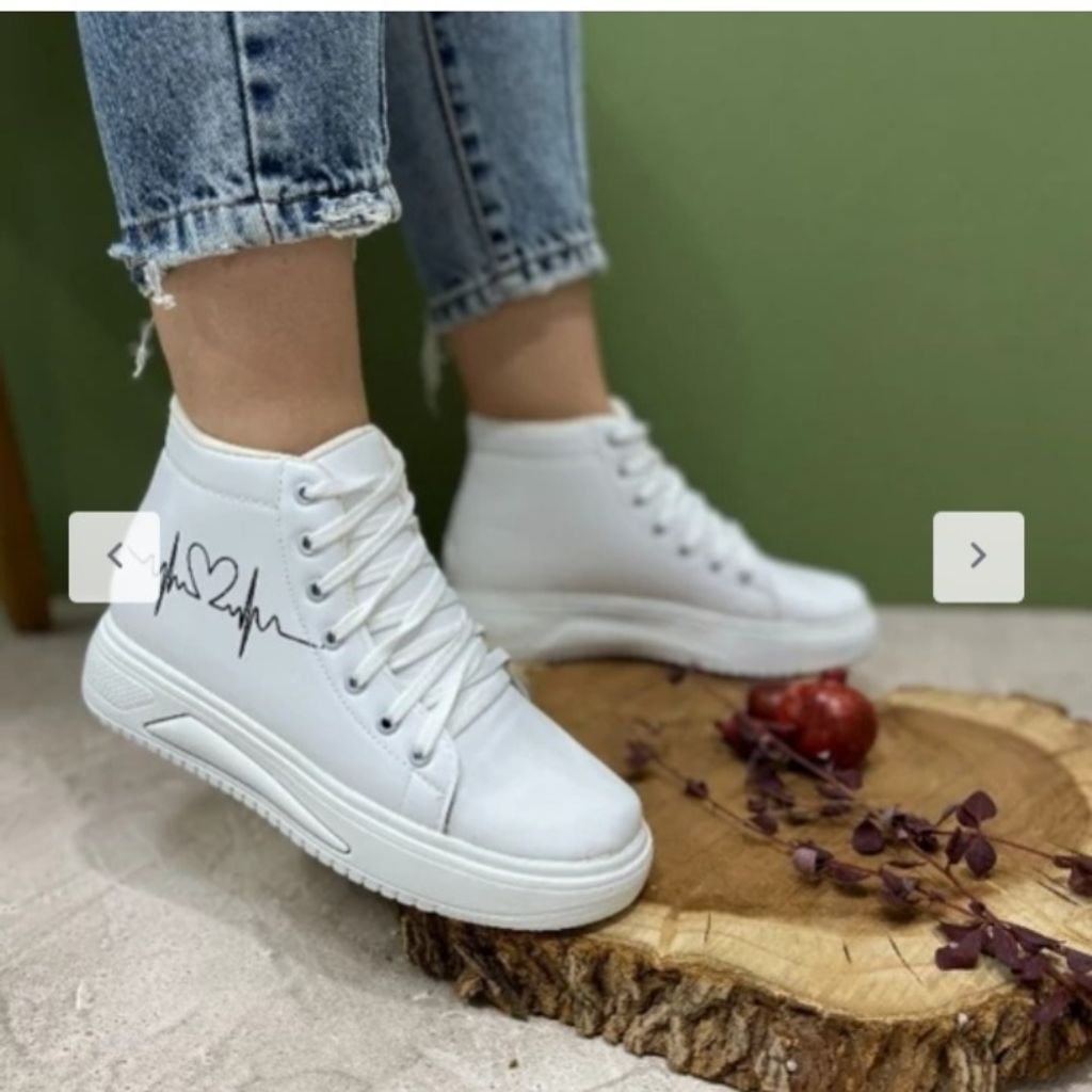 خرید اینترنتی کفش نیم بوت زنانه ،بوت زنانه ،نیم بوت ضربان قلب ,کتونی ساقدار