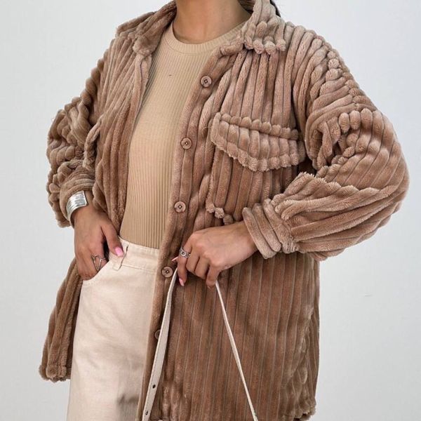 مانتو تدی طرح فتیله ای