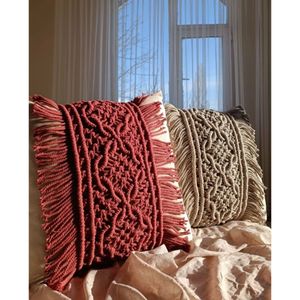 کاور کوسن مکرومه مدل گندمی