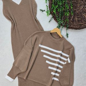 قیمت ست بافت زنانه طرح نیم خط