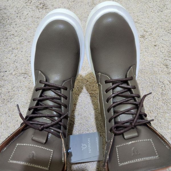 بوت چرم زیتونی سایز 39