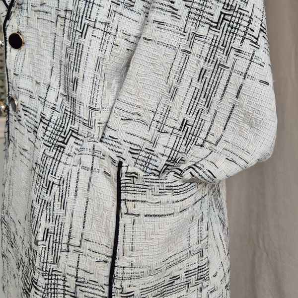 کت زنانه پاییزه زمستانی سفید مشکی