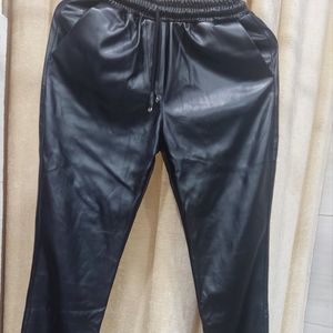 شلوار زنانه چرم دمپا گت دار