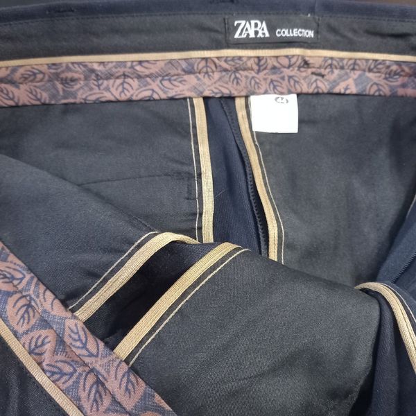 شلوار پارچه کشی راسته طوسی و سورمه ای