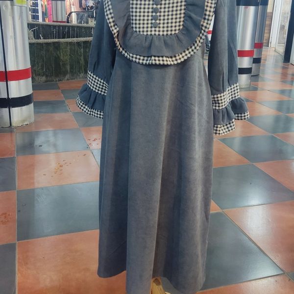 پیراهن زنانه مخمل کبریتی پاییزه